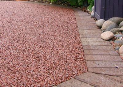 closeup resin bound aggregate